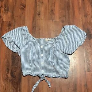 A stripped crop top